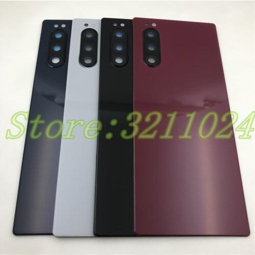 Original Glass 6.1" For Sony Xperia 5 X5 J8210 J8270 J9210 Glass Back Battery Cover Rear Door back case Housing Case Repair part
