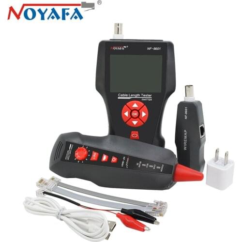Original Noyafa NF-8601 Cable Tester RJ11 RJ45 lan Tester PING/PoE testing LCD Wire Tracker/Detector Cable Length Tester Network