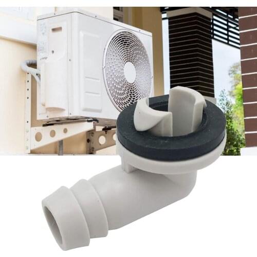 Plastic Air Conditioner AC Drain Hose Connector Elbow Fitting with Rubber Ring Air Conditioner