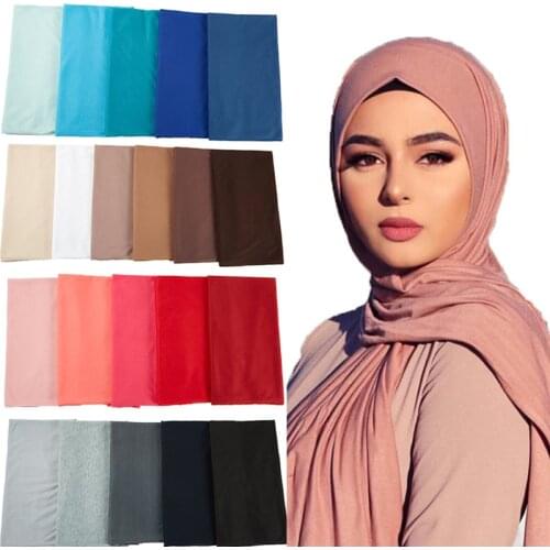 30 color women muslim jersey hijab scarf foulard hijabs Islamic shawls soild Modal headscarf for women 85*180cm 10pc/lot