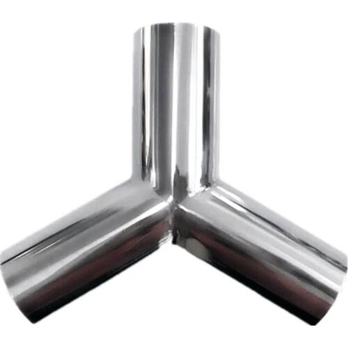 Stainless steel SS304 Y-shaped welded tee equal diameter Y-shaped inclined tee joint 120 degree
