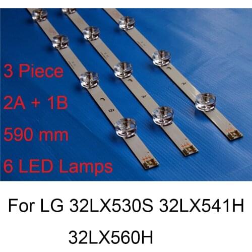590mm 6 Lamps Brand New LED Backlight Strip For LG 32LX560H 32LX530S 32LX541H TV Repair LED Backlight Strips A B Bars Original