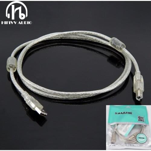 Hifi USB Cable of decoder amplifier high speed Type A to Type B Hifi Data Cable For DAC Two magnetic rings shielding