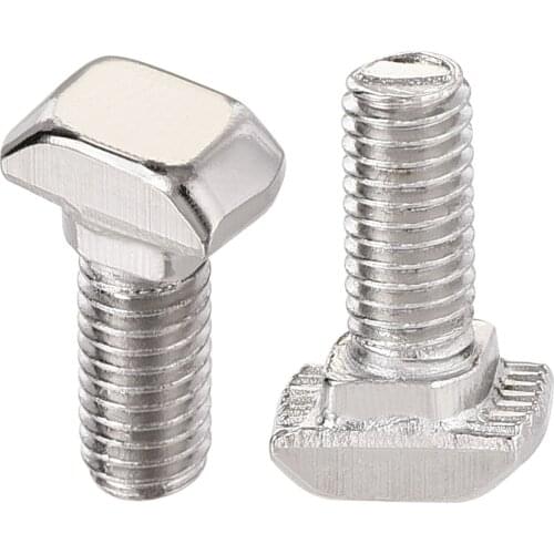 Uxcell M5x12mm T-Slot Drop-in Stud Sliding Bolt Screw Carbon Steel 20 Series 8pcs
