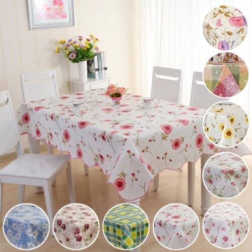 Waterproof Oil Proof PVC Table Cloth Cover Home Dining Kitchen Tablecloth Decor Size 106*152 CM/137*183 CM #260625