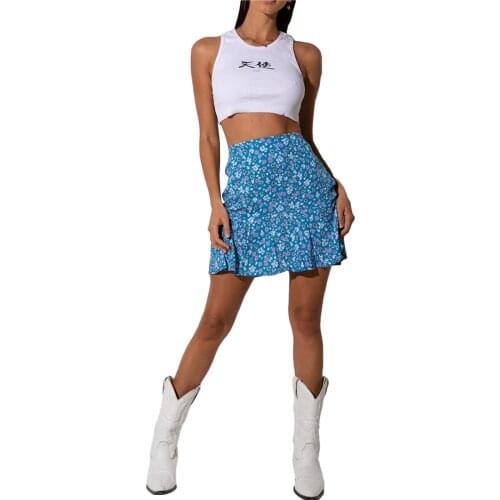 Women Fashion Floral Skirt Ladies Female Stylish Skirt for Party Shopping Daily Wear