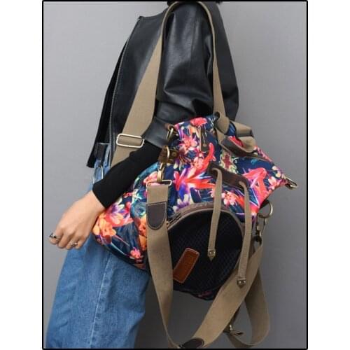 Flug Katze 2017 Daily Women Backpack For School Teenager Girls Flowers Printed Oxford Travel Backpacks Casual Floral Backpack