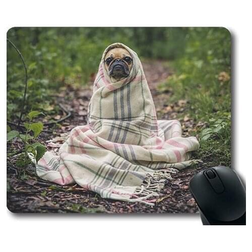 Golden retriever puppy dog,Pug Dog Pet Animal Puppy Cute Wrapped Blanket,dogs mouse mat
