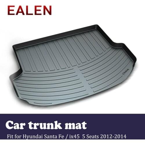 EALEN For Hyundai Santa Fe/ix45 5 Seats 2012 2013 2014 Styling Boot Tray Anti-slip mat Accessories 1Set Car Cargo rear trunk mat