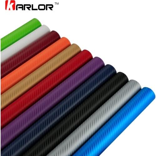 10*100cm Car-styling 3D Carbon Fiber Vinyl Film Car Sticker Waterproof DIY Automobiles Car Accessories Wrap roll Air Bubble Free
