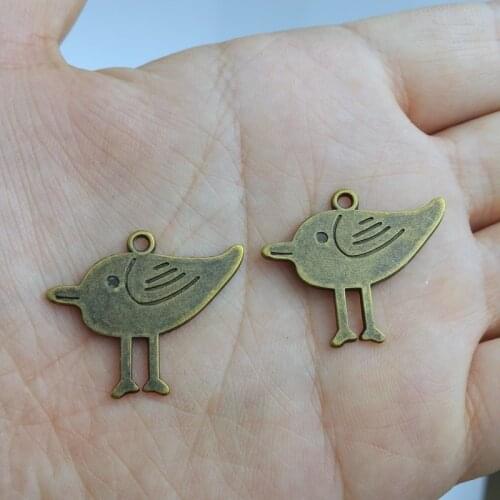 10 pieces / lot 26x31mm Alloy birds Findings charm pendants Antiqued bronze Necklace Bracelet accessories