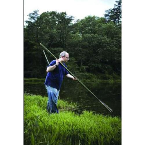 2Pcs 5-Prong Fishing Gig Fish Frog Eel Salmon Barbed Stainless Spear Long Nut M8