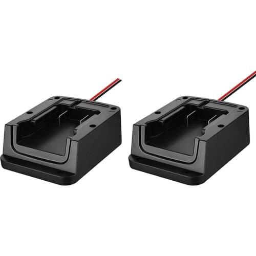2 Pcs Battery Adapters 18V Battery Dock Adapter Dock Holder Power Mount With Wires Connector Compatible With M18 Battery