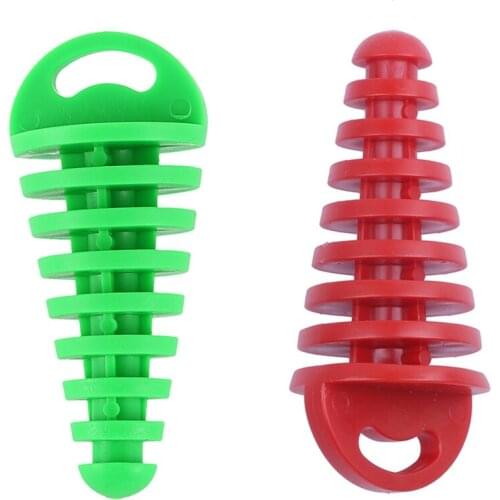 2 Pcs Muffler Pipe Exhaust Silencer Wash Plug for Motorcycle Dirt Bike ATV Quad 2 4 Stroke, Red & Green