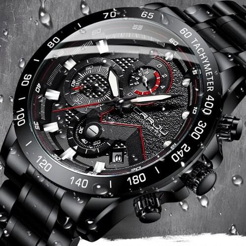 2020 New Fashion Mens Watches CRRJU Top Luxury Brand Sport Quartz Luminous Waterproof Chronograph Wristwatch Mens Watches
