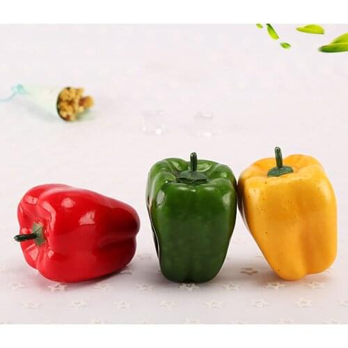 3PCS Artificial Pepper Decor Foam Chili Artificial Plastic Vegetables Fake Artificial PE Fruit Model Party Kitchen Decoration