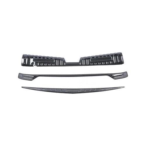 3* Steel Black Outer + Inner Rear Bumper Guard Plate Trim For Cadillac CT4 2020