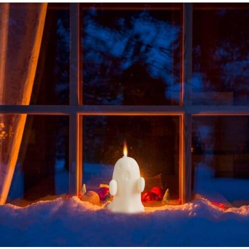 3d Silicone Mold Soy Candles Mould Ghost Wax Candle Mold Aromatherapy Plaster Candle Aroma Wax Soap Candles Mold