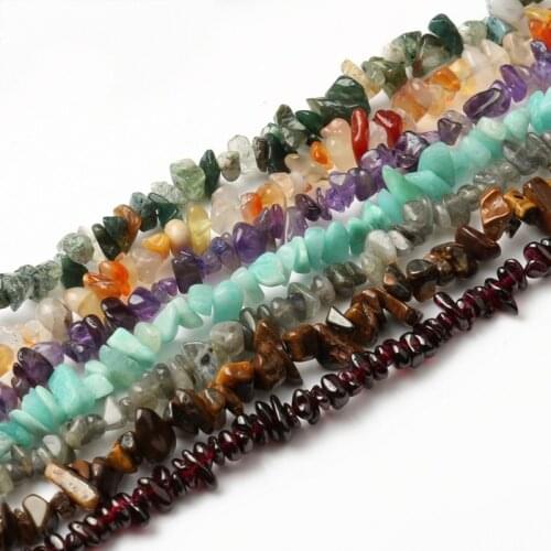 5-8mm Natural Irregular Gravel Stone Chip Beads Amethysts Freeform Loose Spacer Beads for Jewelry Making Diy Bracelet 15 Inches