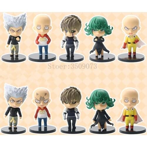 5pcs ONE PUNCH-MAN Anime Figure Saitama Genos BLAST Action Figure Toys One Punch Man Collection Model Doll Gift 9cm