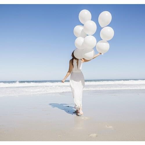 50-100pcs 5/10/12inch Glossy Pearl White Latex Balloons Globos Birthday Wedding Party Decor Supplies Pure White Bride Balloons