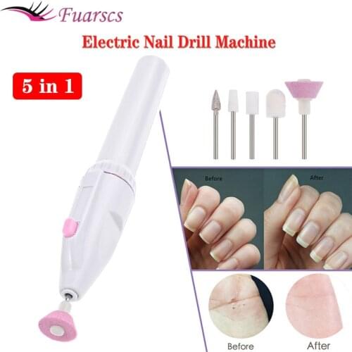 5 in 1 Nail Art Manicure Tool Electric Nail Drill Machine Nail Drill File Grinder Grooming Kit nail polish remover Manicure Set