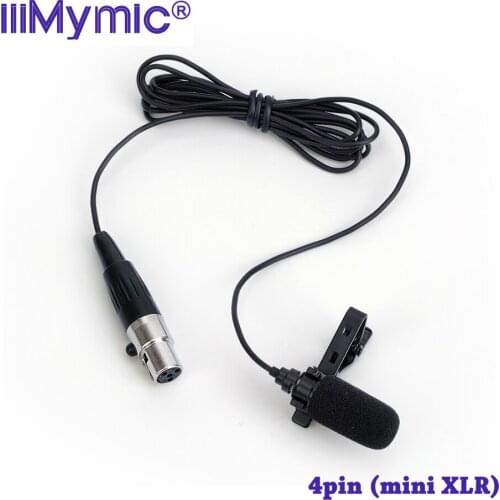 IiiMymic !! Pro Large Sound-absorbing Concerts Lavalier Microphone For Shure Wireless Body-Pack Transmitter mini 4pin XLR TA4F