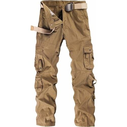 2019 New Brand Mens Military Cargo Pants Multi-pockets Baggy Men Pants Casual Trousers Overalls Army Pants Cargo Pants