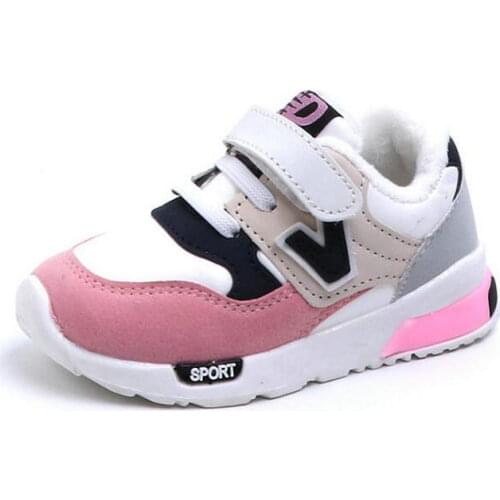 Winter Hot Sale Kids Shoes For Boys Girls Warm Children Casual Sneakers Baby Girl Breathable Soft Running Sports Shoe Size 21-30