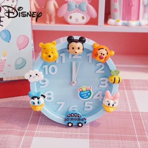 Disney cute creative cartoon children alarm clock mute students special bedroom bedside hour clock