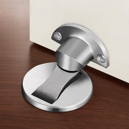 Magnetic Door Stops 304 Stainless Steel Door Stopper Hidden Door Holders Catch Floor Nail-free Door Stop Furniture Hardware