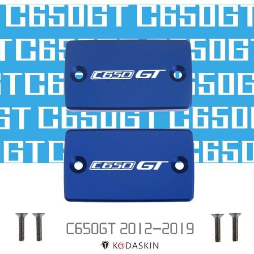 KODASKIN CNC Aluminum Brake Fluid Reservoir Tank Cap Front Brake Cap for BMW C650 GT 2012 2013 2014 2015 2016 2017 2018 2019