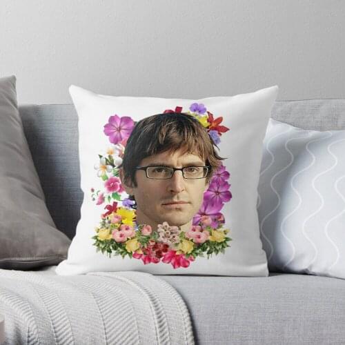 Louis Theroux Floral Throw Pillow Cushion Cover Polyester throw pillows case on sofa home living room car seat decor 45x45cm