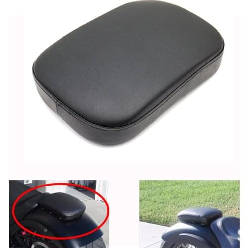 Mooreaxe Motorcycle Rear Passenger Seat Classic Solo Pillion Pad Seat Cushion Suction Cups For Honda Yamaha Chopper Cruisers