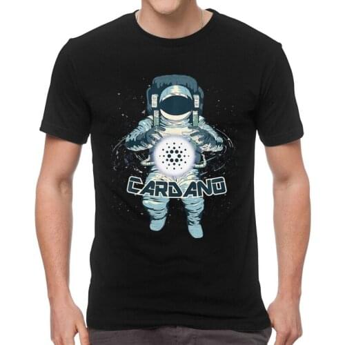 Cardano ADA Cryptocurrency T-shirt Men Graphic T Shirt Short Sleeve Cotton See You On The Moon Tshirt Cool Tees Tops