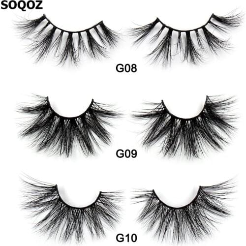 SOQOZ False Eyelashes 3D Mink Lashes Crisscross Cruelty Free Lashes High Volume Mink Eyelashes Soft Dramatic Eyelash Makeup