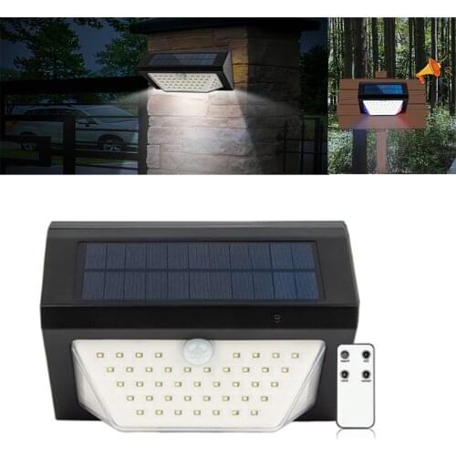 Solar-powered Voice Alarm Night Light Yard Anti-theft Waterproof LED Lamp Home Safety Waterproof Solar Wall Lamp