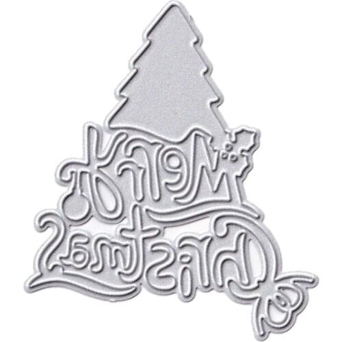2021 New Merry Christmas Tree Metal Cutting Dies Stencil Scrapbooking DIY Album Stamp Paper Card Embossing