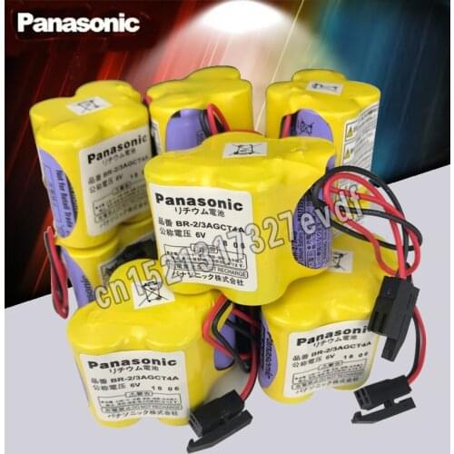 Panasonic Original 10pcs/lot BR-2/3AGCT4A 6v battery PLC BR-2/3AGCT4A lithium-ion batteries Black belt hook plug
