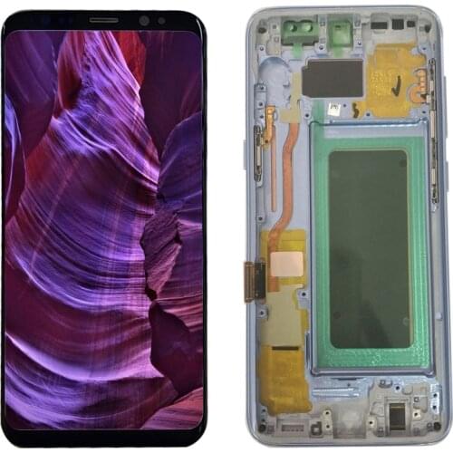 Original S8 LCD For Samsung Galaxy S8 Display With Frame S8 G950FD S8 G950F LCD Burn in Shadow Screen Touch Panel Assembly
