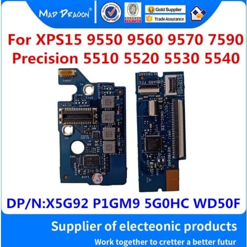 Keyboard Connector Audio Port IO Circuit Board For Dell XPS15 9550 9560 9570 7590 M5510 M5520 M5530 0P1GM9 0X5G92 05G0HC 0WD50F