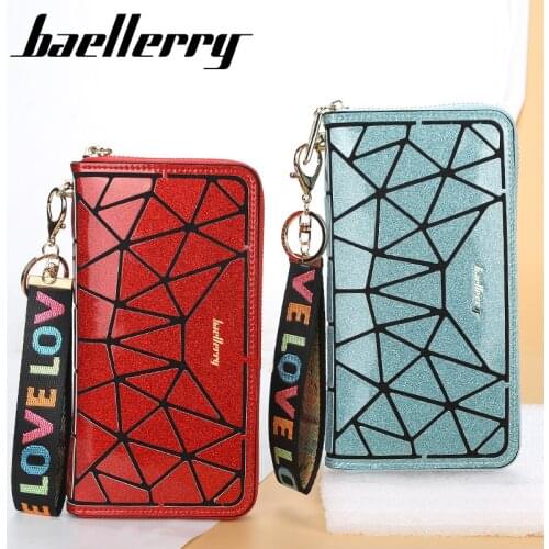 Luxury Designer Womens Wallet 2020 Fashion Simple Long Wallet Bright Zipper Clutch Bag PU Leather Diamond Female Bag Coin Purse