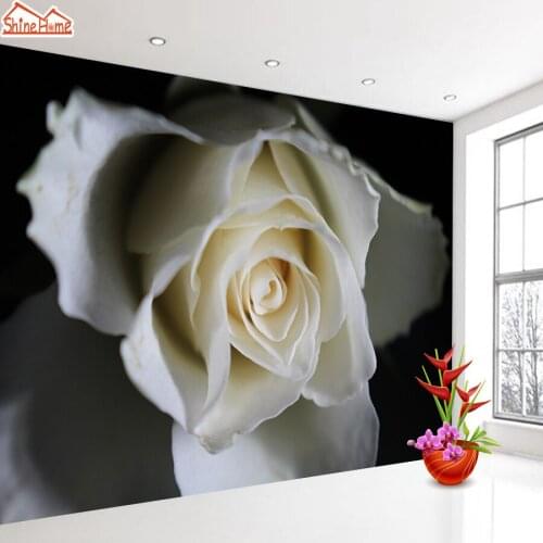 Rose Black Background 8d Silk Wallpaper 3d Mural Wallpapers for Living Room Wall Paper Papers Home Deor Self Adhesive Bedroom