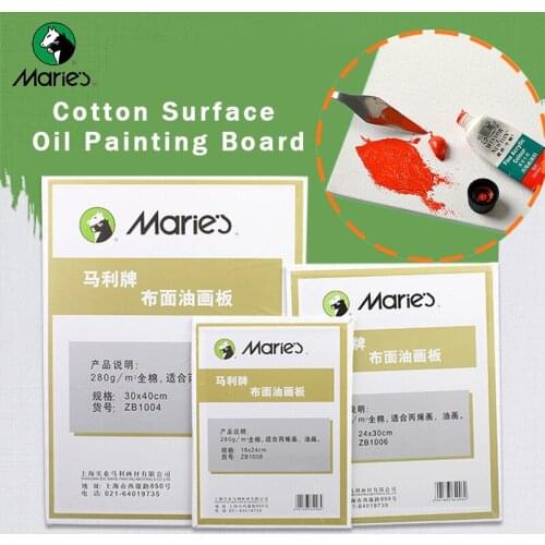 Maries Thin Canvas Panel Cotton Cloth Surface Oil Painting Board/Canvas White Blank Practice Board Oil/Acrylic Painting Canvas