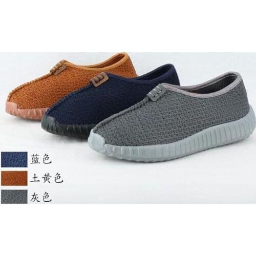 High quality knitting Buddhist zen lay sneakers meditation buddha arhat shaolin monk kung fu wushu tai chi shoes blue/gray