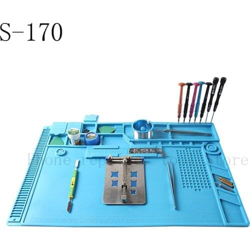 High Quality S-170 480x318mm Silicone Pad Desk Work Mat Heat Insulation Maintenance Platform for BGA PCB Soldering Repair Tool