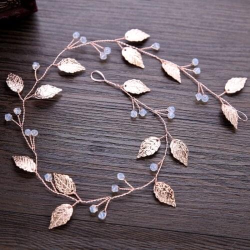Handmade Flower Headband Bridal Tiaras hairband for Girls hairchain Wedding crown Dance headdress Hair jewelry Accessories