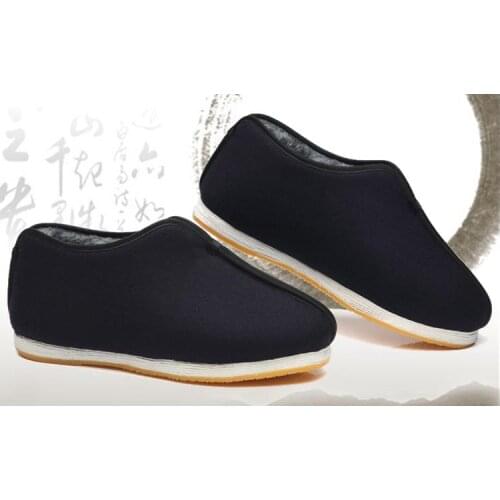 Winter warm handmade cotton tai chi wushu martial arts taiji sneakers kung fu shoes shaolin monk zen lay taoist shoes