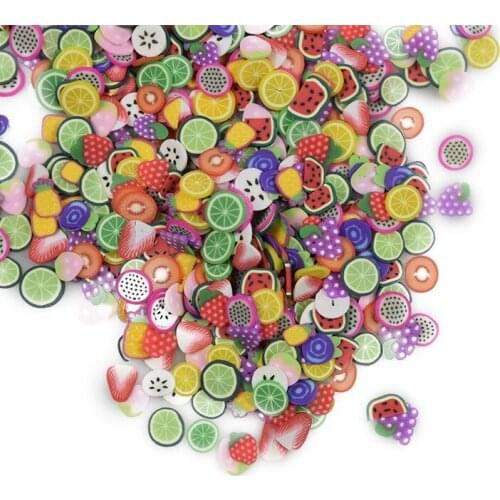 1 pack Manual DIY accessories Nail jewelry accessories soft ceramic fruit pieces mixed nail jewelry beauty patch DIY decoration