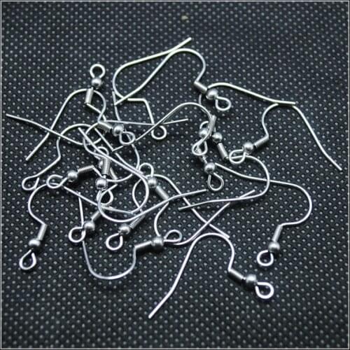 100pcs stainless steel earring hooks SS earring clasp 2 types of designs 304 stainless steel accessories